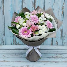 Букет цветов из:  Герберы, Альстромерии и Хризантемы в Верхнем Турове