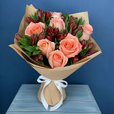 Букет цветов из:  Розы и Альстромерии в Верхнем Турове