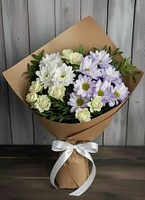 Букет цветов из:  Хризантемы и Розы в Верхнем Турове