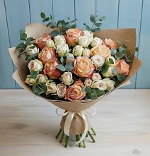 Букет цветов из:  Альстромерии и Розы #REPLACE_PRED# Верхнем Турове