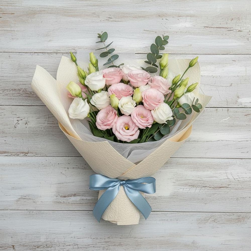 Букет цветов из: Лизиантусы в Верхнем Турове